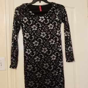 Black and white maternity dress